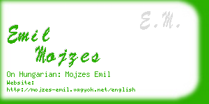 emil mojzes business card
